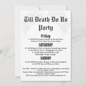 Bride or Die Gothic Skeleton Bachelorette Party Kaart (Achterkant)