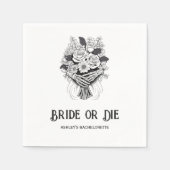 Bride or Die Halloween vrijgezellenfeest Servet (Voorkant)