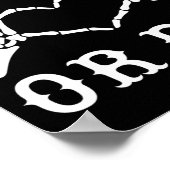 Bride or Die Skeleton Gothic Halloween vrijgezelle Poster (Hoek)