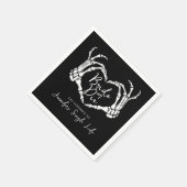 Bride or Die Skeleton Heart Bachelorette Party Servet (Hoek)