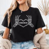 Bride or Die Skeleton Heart Hands Bride Shirt