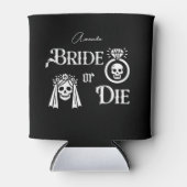bride or die skull skeleton bachelorette party blikjeskoeler (Voorkant)