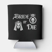 bride or die skull skeleton bachelorette party blikjeskoeler (Achterkant)