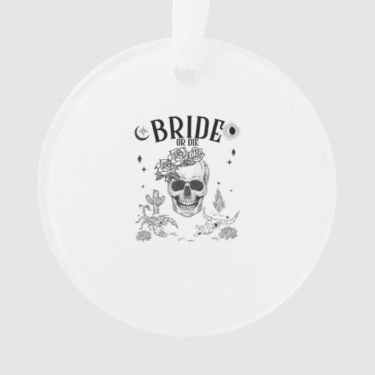 Bride Or Die Till Death Do Us Party Gothic Bachelo Ornament (voorkant)