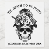 Bride or Die vrijgezellenfeest Aangepaste Bruids- Wijn Etiket (Enkel label)