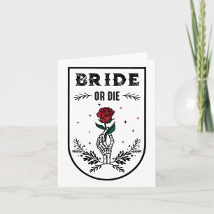Bride or Die Wedding Bachelorette Party Spooky Zee Kaart
