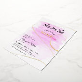 Bride over Cloud 9 Waterverf Gold Vrijgezellenfees Folie Uitnodiging (Gedraaid)