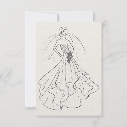 Bride over Franse linen Kaart (Voorkant)