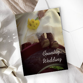 Bride over het Boerderij van Tractor Wedding Kaart