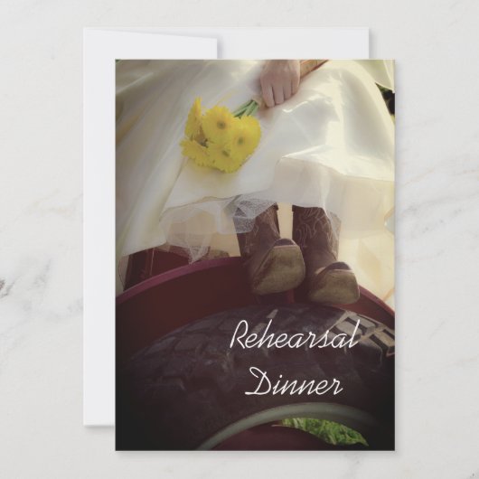 Bride over het Boerderij van Tractor Wedding Rehea Kaart (Voorkant)