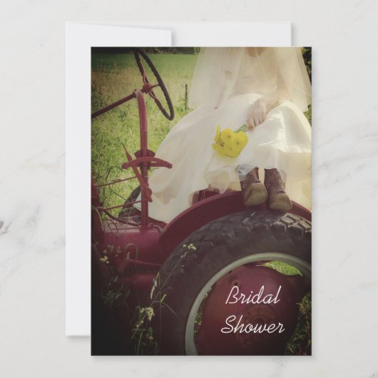 Bride over het Vrijgezellenfeest Boerderij tractor Kaart (Voorkant)