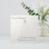 Bride over witte vlek kaart (Staand voorkant)
