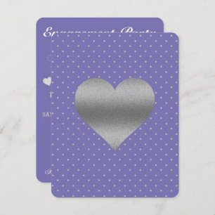 BRIDE Paarse Plum Silver Polka Dot Shower Party Kaart