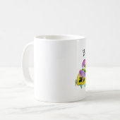 Bride Pansies Floral Boho Wedding Koffiemok (Voorkant links)