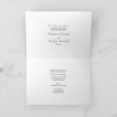 Bride Parents Formal White Wedding Card Kaart (Binnen)