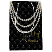 BRIDE Parisian Theme Bridesmaid Shower Party Medium Cadeauzakje (Voorkant)