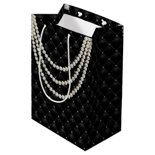 BRIDE Parisian Theme Bridesmaid Shower Party Medium Cadeauzakje (Achterkant Gekanteld)