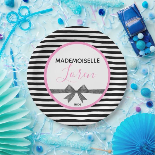 BRIDE Parisian Theme Couture Shower Papieren Bordje (Feest)