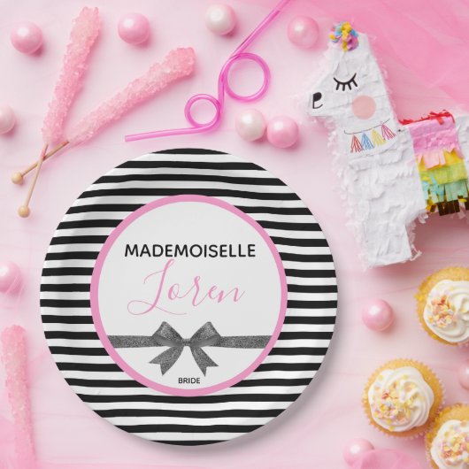 BRIDE Parisian Theme Couture Shower Papieren Bordje (Feest)