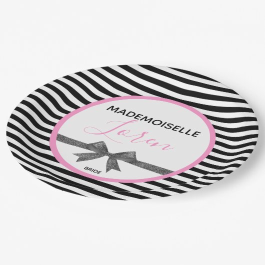 BRIDE Parisian Theme Couture Shower Papieren Bordje (Gekanteld)