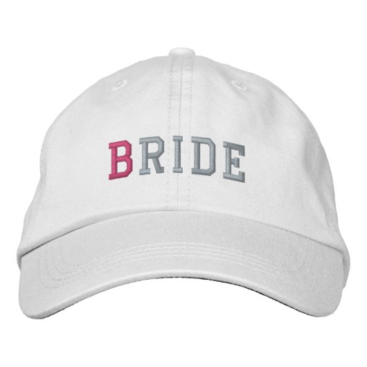 Bride Pastel Embroidery White Baseball Pet / Pet (Voorkant)