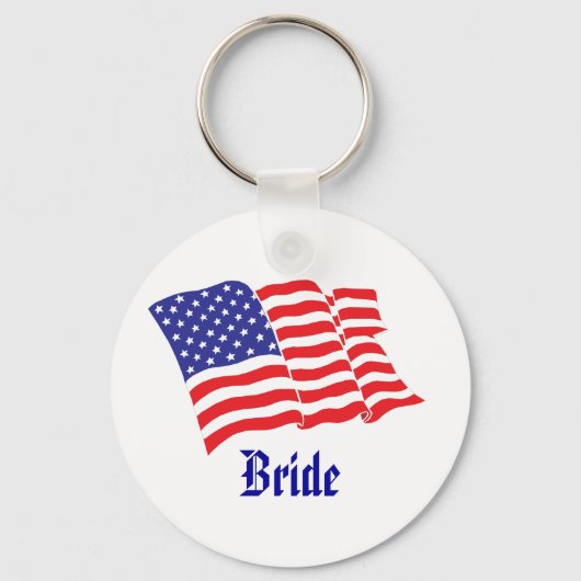 Bride Patriotic Wedding Sleutelhanger (Voorkant)