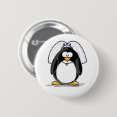 Bride Penguin Ronde Button 5,7 Cm (Voorkant /achterkant)