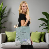 Bride Peony | Sage Green & White Botanical Wedding Tote Bag