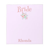  bride personaliseren notitieblok (Voorkant)