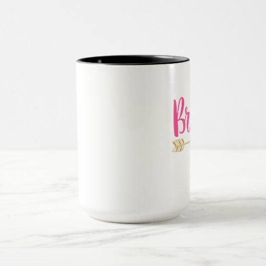 Bride Personalized Hot Pink Mok (Midden)