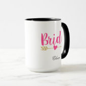 Bride Personalized Hot Pink Mok (Voorkant rechts)