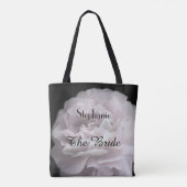 Bride Persoonlijke benaming Bleek Roze Rose Floral Tote Bag (Achterkant)