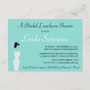 BRIDE Persoonlijke bridal Luncheon Shower Party Kaart