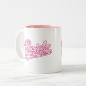 Bride Pink Camouflage Tweekleurige Koffiemok (Voorkant links)
