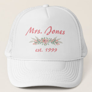 Bride Pink Floral Trucker Pet