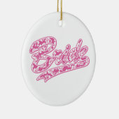Bride Pink Hibiscus Keramisch Ornament (Rechts)