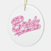 Bride Pink Hibiscus Keramisch Ornament (Links)