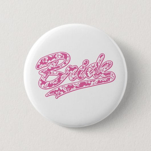 Bride Pink Hibiscus Ronde Button 5,7 Cm (Voorkant)