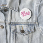 Bride Pink Hibiscus Ronde Button 5,7 Cm (In situ)