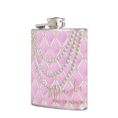 BRIDE Pink Parisian Theme Bridal Party Heupfles (Links)