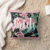 Bride Pink Retro Roos Rozen Draagtas Kussen (Deken)