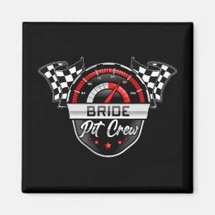 Bride Pit Crew Race Car Birthday Party Matching Fa Magneet