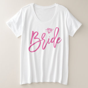 Bride Plus-formaat Tanktop roze diamant