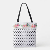 Bride polka dot canvas tas (Achterkant)