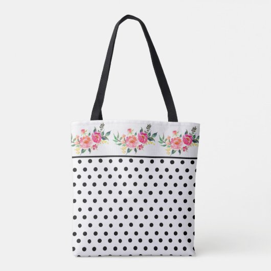 Bride polka dot canvas tas (Achterkant)