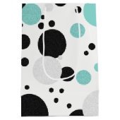 BRIDE Polka Dot Wedding Shower Sprinkle Party Medium Cadeauzakje (Achterkant)