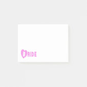 Bride Post-it merkt roze hart op Post-it® Notes (Voorkant)