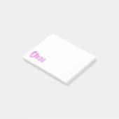 Bride Post-it merkt roze hart op Post-it® Notes (Schuin)