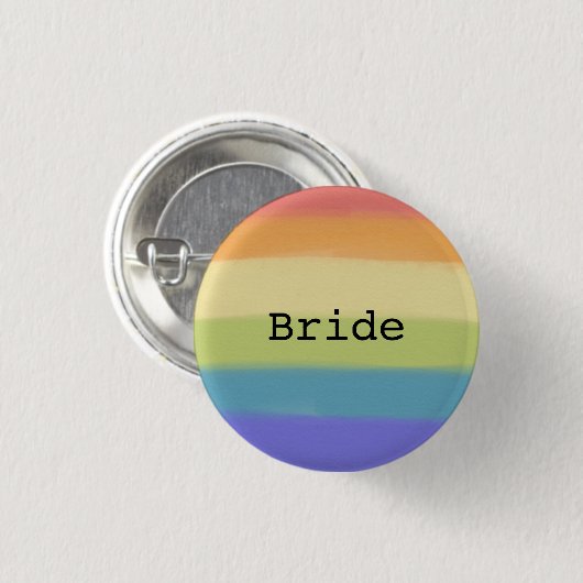 Bride Rainbow-Button Ronde Button 3,2 Cm (Voorkant /achterkant)
