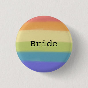 Bride Rainbow-Button Ronde Button 3,2 Cm